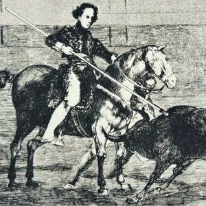 PAJU ELERA, ZARAGOZA Original Antique Vintage Fine Art GOYA Spain Etching Print